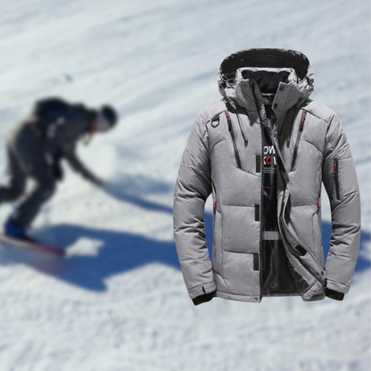 Herren Daunenjacke Warm Kapuze Schneefest
