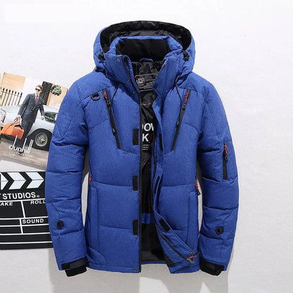 Warme Herren Winterjacke Kapuzen Daunenmantel