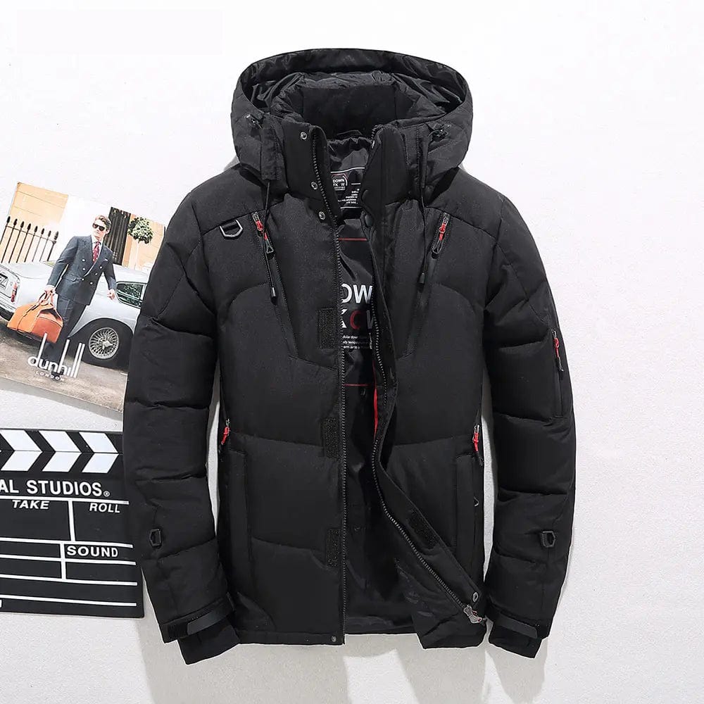 Warme Herren Winterjacke Kapuzen Daunenmantel