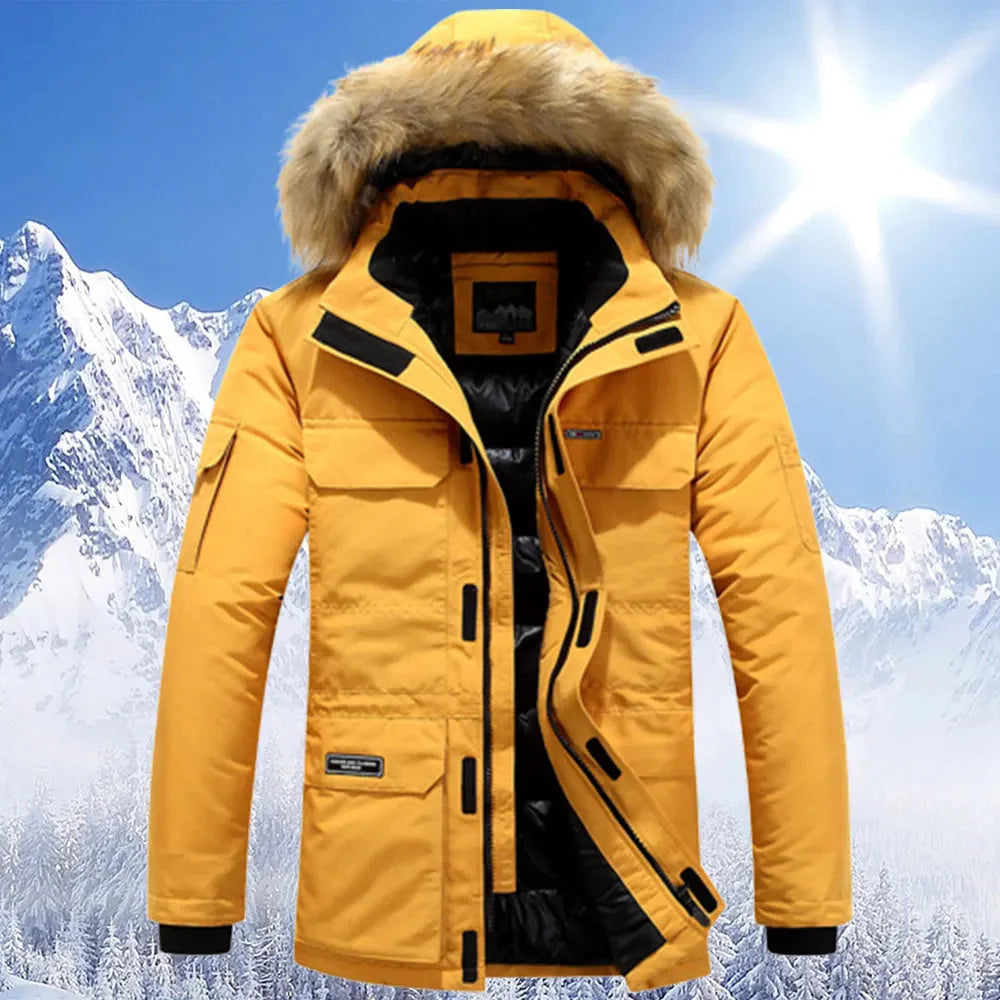 Warme Winterjacke für Männer mit Kapuze - IdealeKleiden
