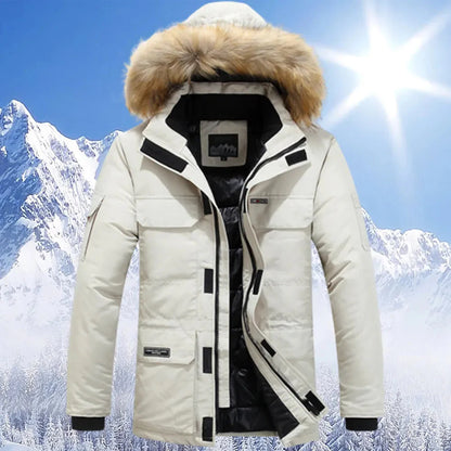 Warme Winterjacke für Männer mit Kapuze