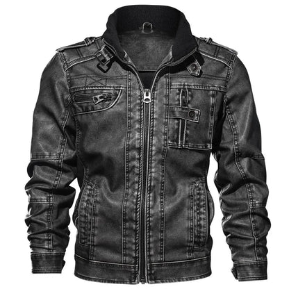 Stilvolle Lederjacke Herren Motorrad