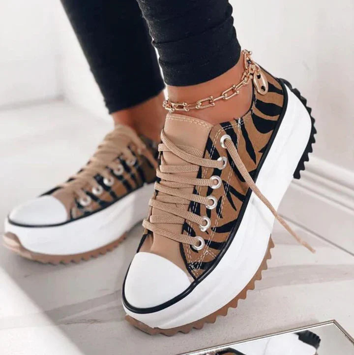 Stylische Plateau Sneaker für Damen Modisch Hoher Absatz