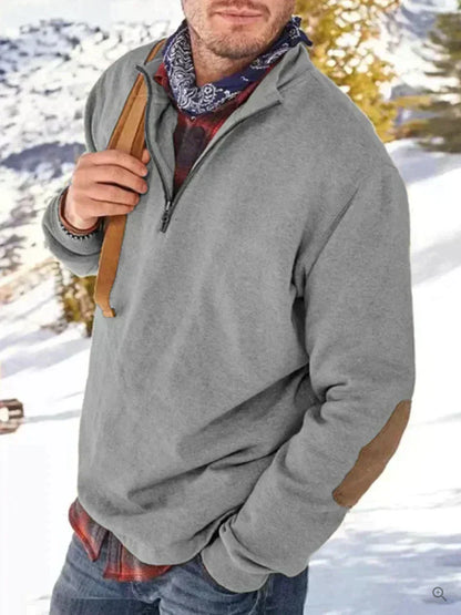 Herren Weste Dicke Pulloverjacke Halbzipper