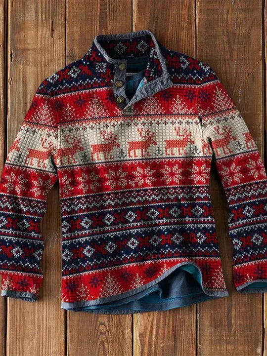 Weihnachts-Poloshirt Rot Grün Festlich - IdealeKleiden