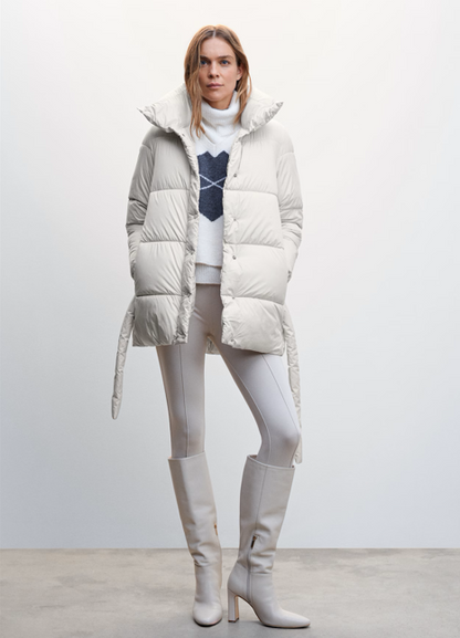 Damen Pufferjacke Warm Elegant Modern
