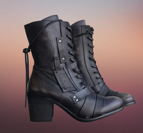 Tolle Bikerstiefel Dicksohle Retro-Style