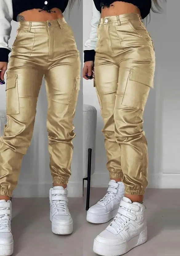 Leder Cargohose Stilvoll Herren