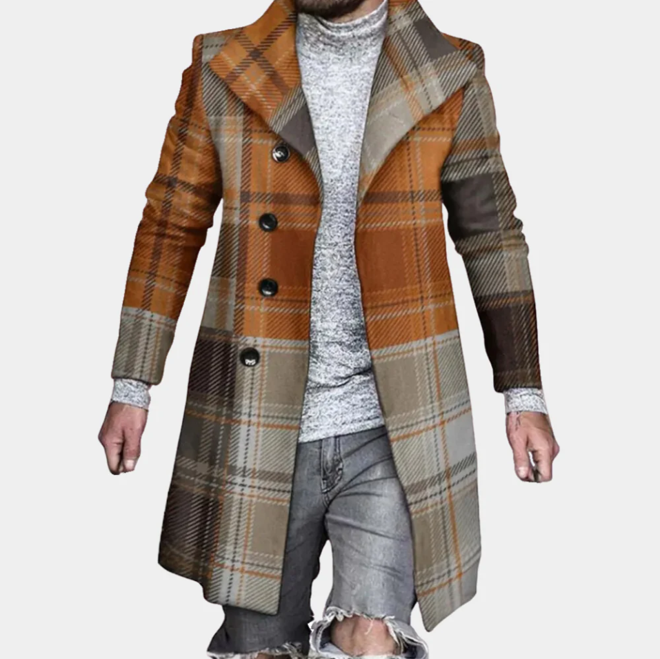Stylisher Herrenmantel Mittellang Modisch