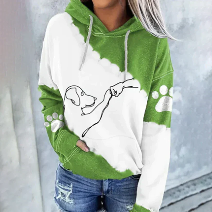 Damen Hoodie Hundemotiv Lustig