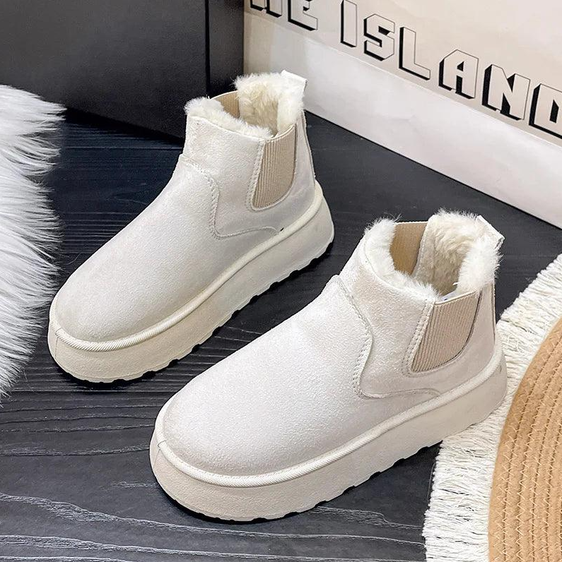 Damen Stiefeletten Warm Bequem - IdealeKleiden
