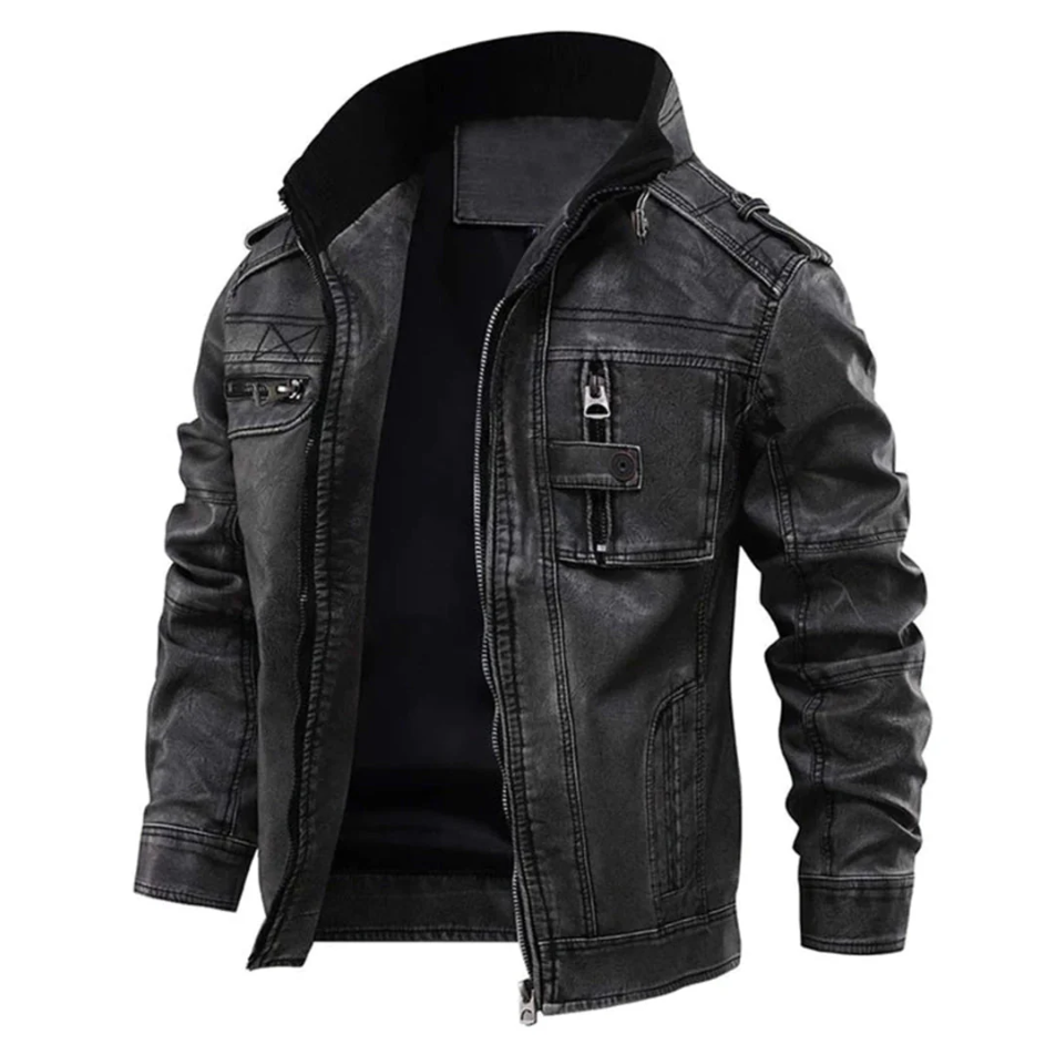 Stylische Lederjacke Herren Modern