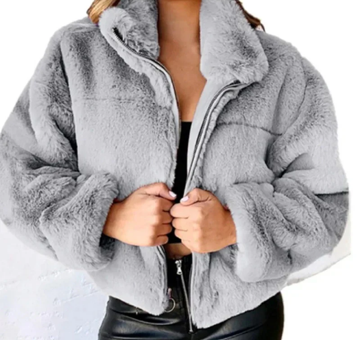 Damen Winterjacke Teddy Stylisch Warm - IdealeKleiden