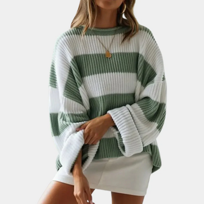 Damenpullover Groß Streifen Modern Komfort