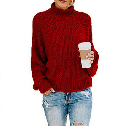 Leyna – Weich Rollkragen Pullover Damen