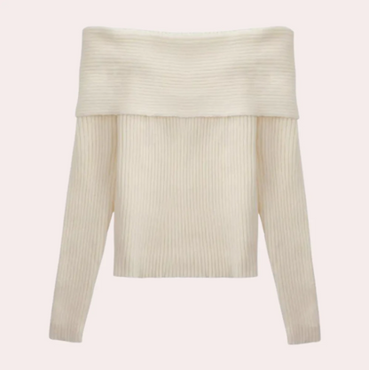 Damen Pullover Off Shoulder Elegantes Design