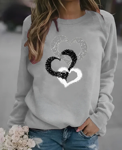 Weihnachtssweatshirt Kuschelig Winterlich Rot