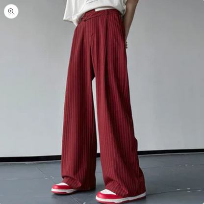 Herren Hose Hoch Tailliert Elegant