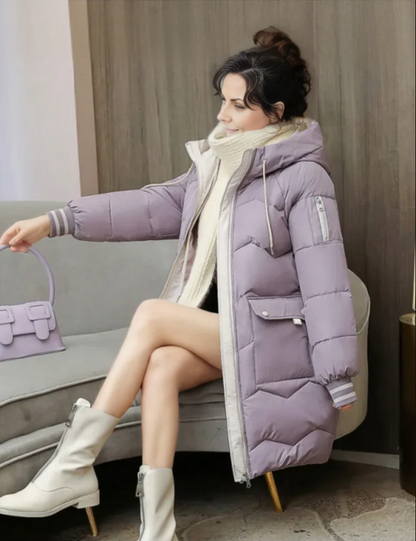 Warm gefütterte Damen-Parkajacke Winter