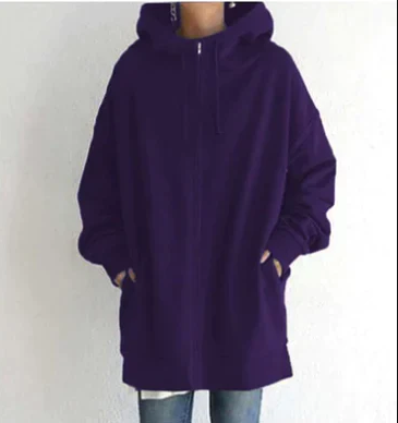 Damen Kapuzenpullover Reißverschluss Modern Style