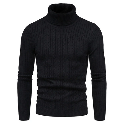 Herren Rollkragenpullover Kaffeebraun