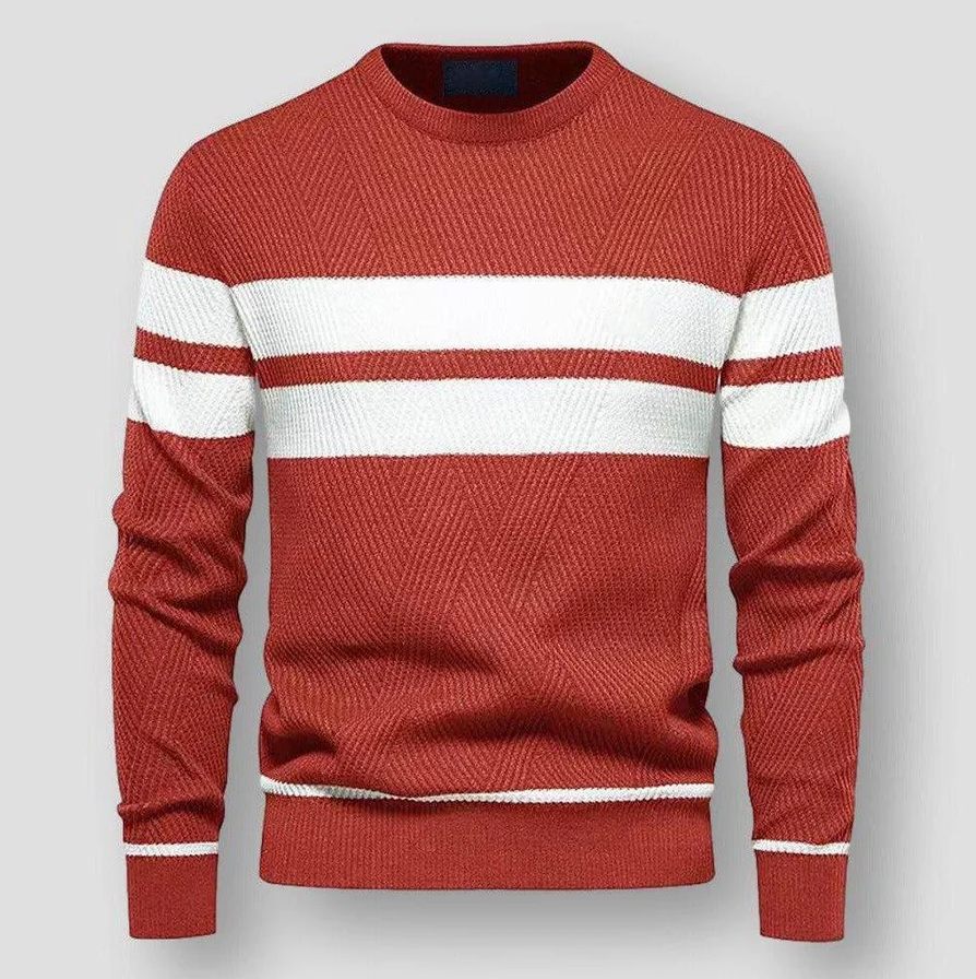 Striktpullover Herren Weich Gestreift