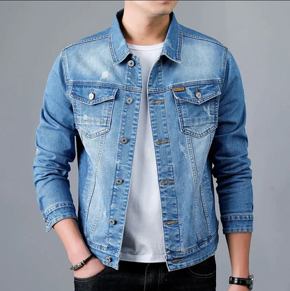 Herren Lederjacke Retro Style Used Look