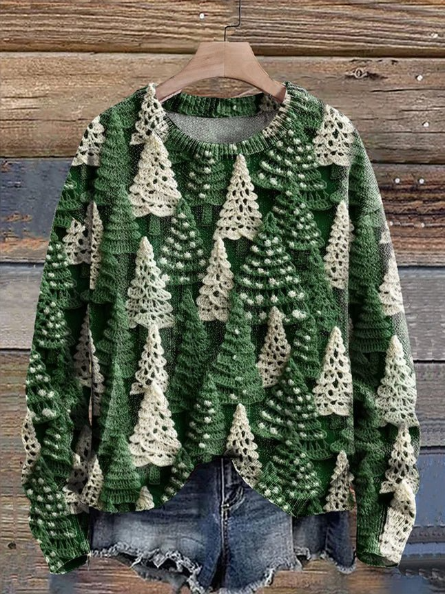 Weihnachtspullover Baum Motiv - IdealeKleiden