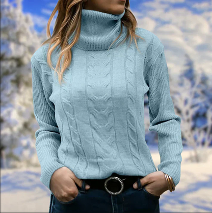Stylisher Damenpullover Langkragen Winter