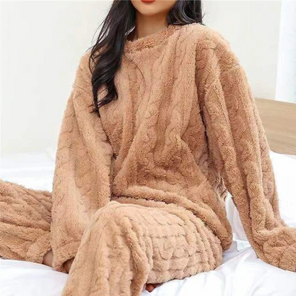 Weiches Fleece Pyjama Set Damen
