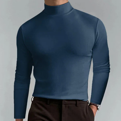 Slim Fit Rollkragen Pullover Langarm