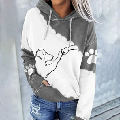 Damen Hoodie Hundemotiv Lustig