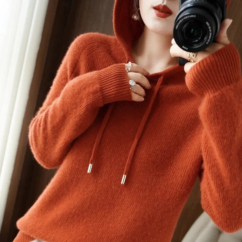 Dorothy - Strickpullover mit Kapuze