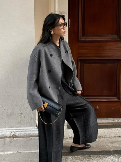 Modische Damenmantel Oversize Stil