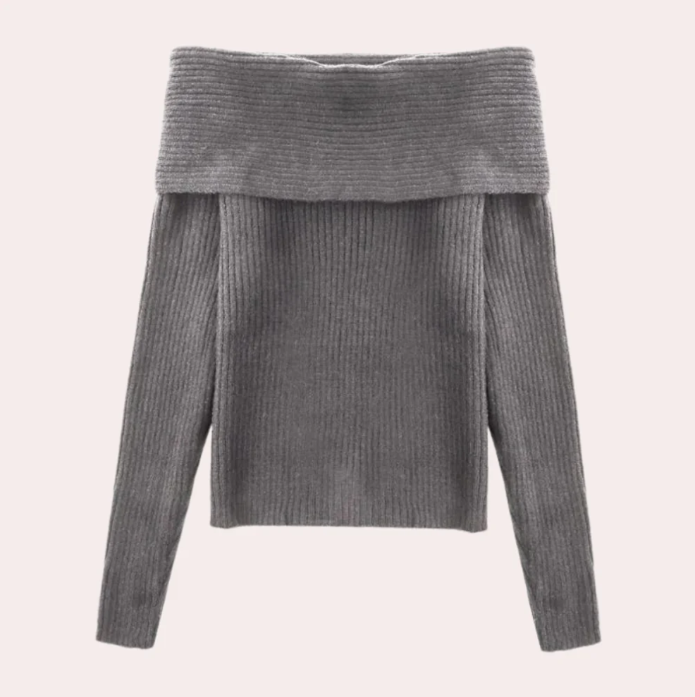 Damen Pullover Off Shoulder Elegantes Design