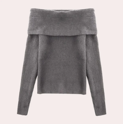Damen Pullover Off Shoulder Elegantes Design