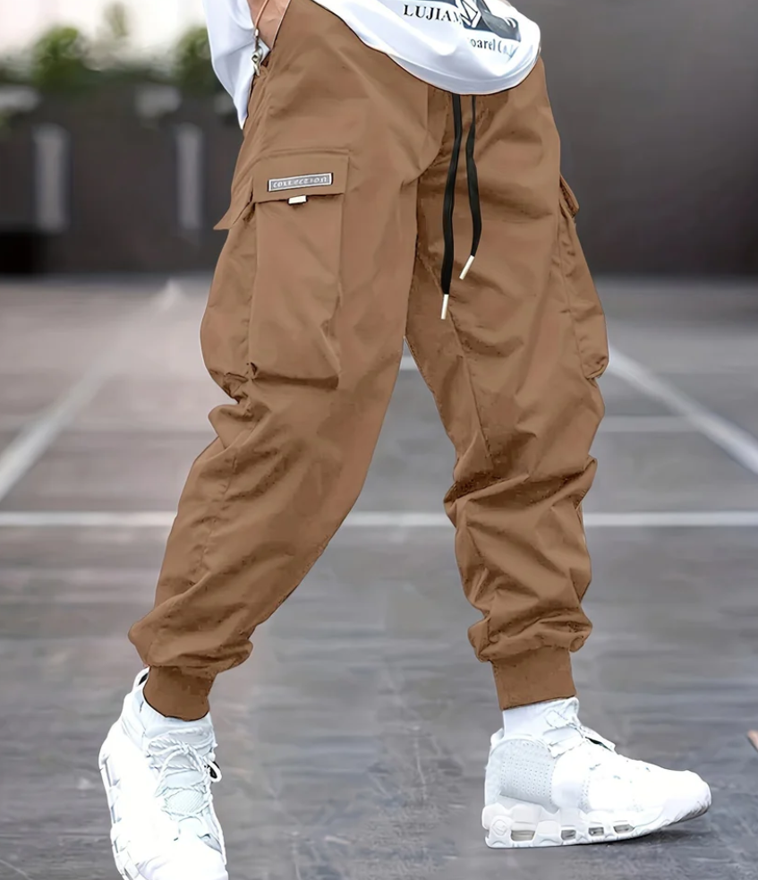 Schwarze Freizeithose Jogging Stil - IdealeKleiden