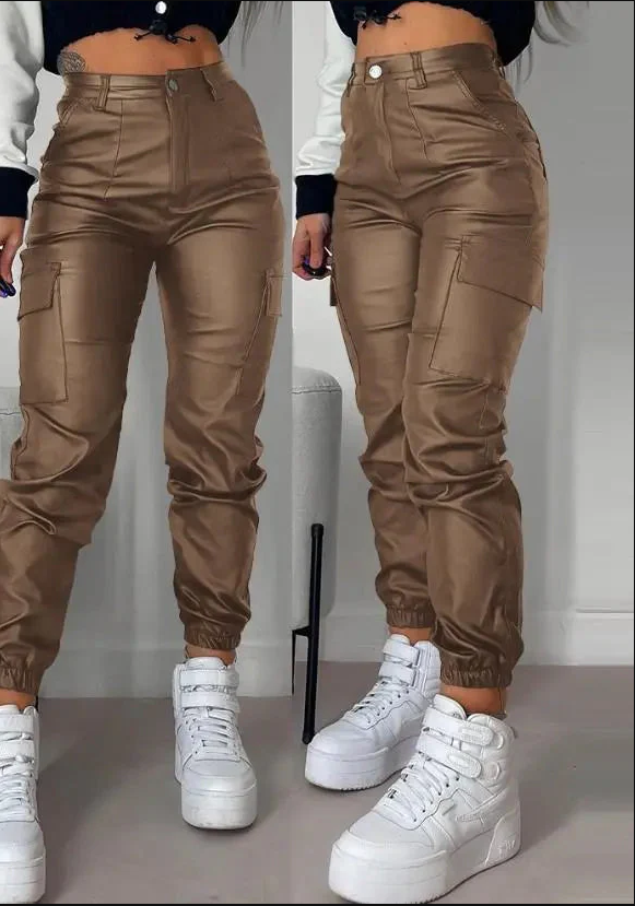 Leder Cargohose Stilvoll Herren