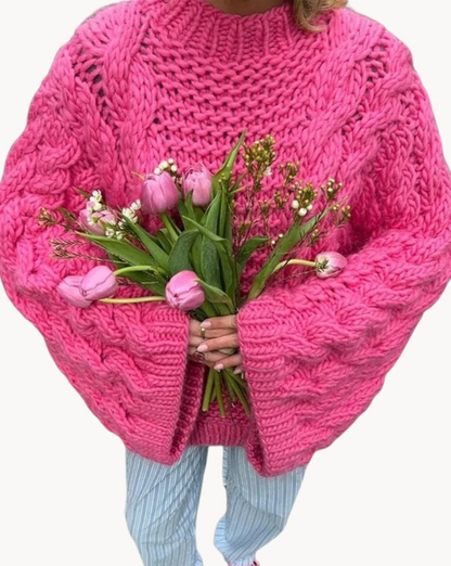 Kuschel-Pullover Damen Grobgestrickt Weich