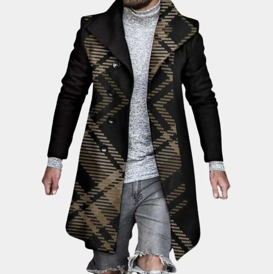 Stylisher Herrenmantel Mittellang Modisch - IdealeKleiden