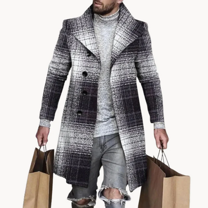 Eleganter Herrenmantel Slim Fit Lang - IdealeKleiden