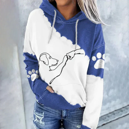 Damen Hoodie Hundemotiv Lustig