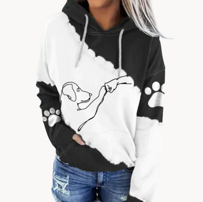 Damen Hoodie Hundemotiv Lustig - IdealeKleiden