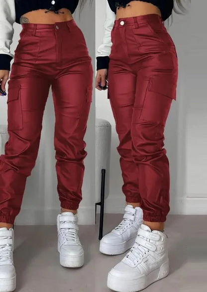 Leder Cargohose Stilvoll Herren
