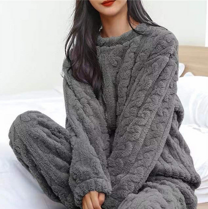Weiches Fleece Pyjama Set Damen