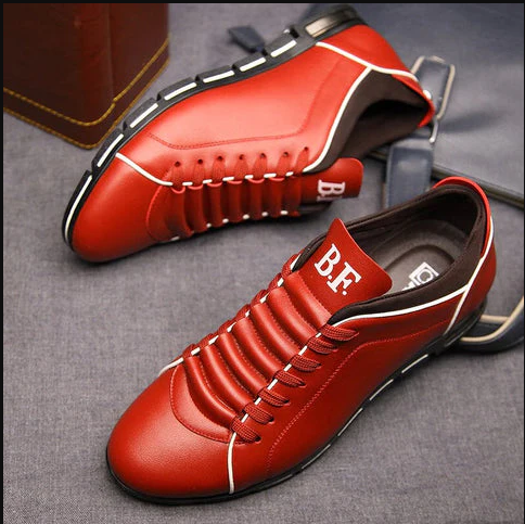 Elegante Leder Schuhe Französischer Stil