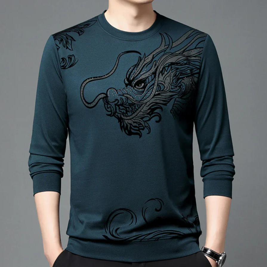 Herren Sweatshirt Rundhals Bequem Komfort - IdealeKleiden