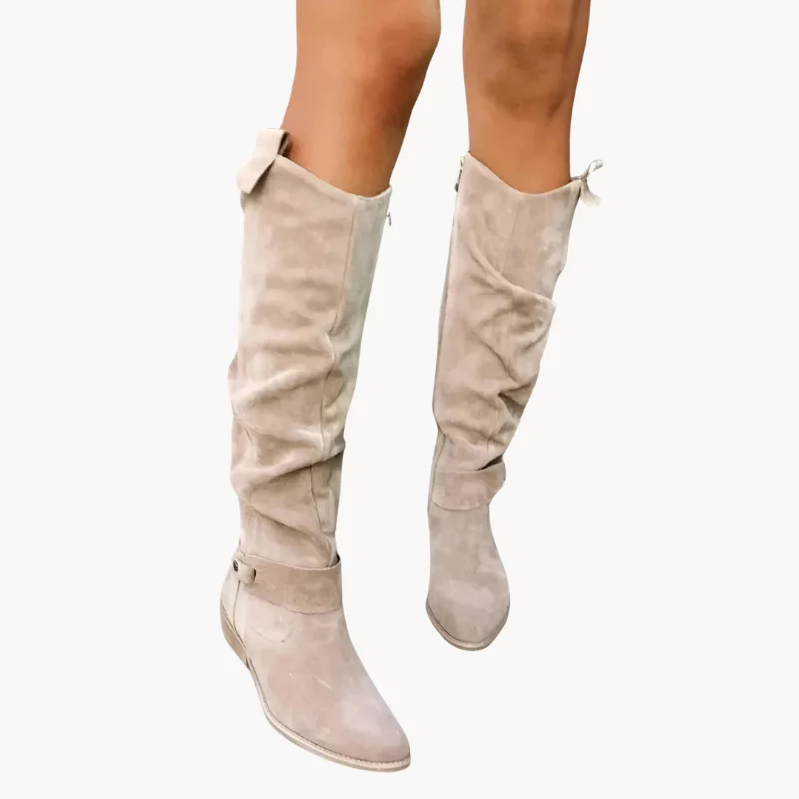Luxus Damenstiefel Wildleder Rutschfest - IdealeKleiden