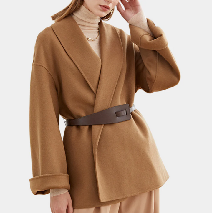 Aviva - Elegante Damenjacke mit Gürtel Design - IdealeKleiden