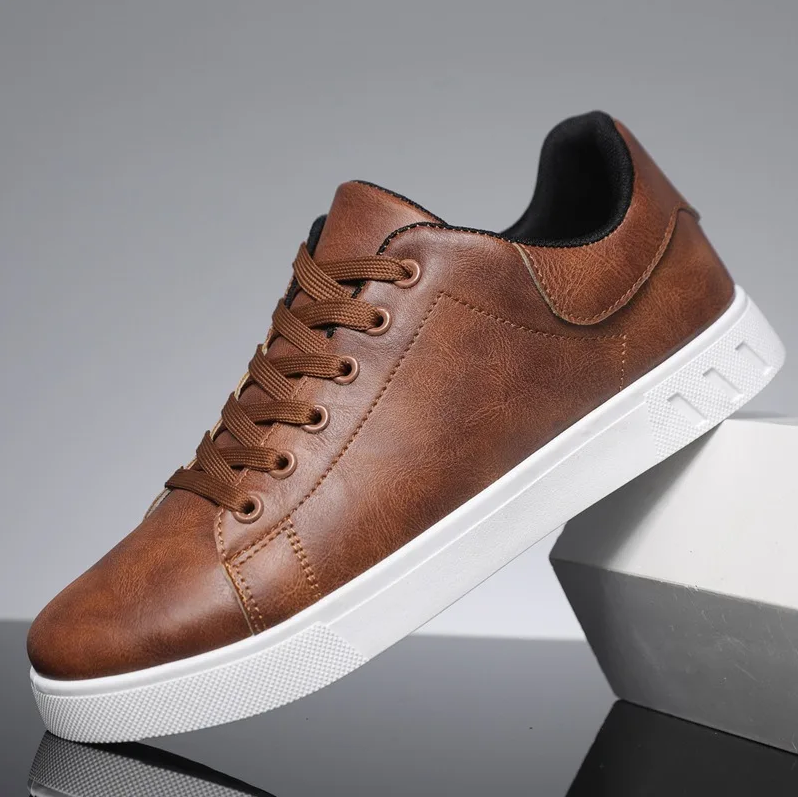 Elegante Leder Herrenschuhe Klassik Stil - IdealeKleiden